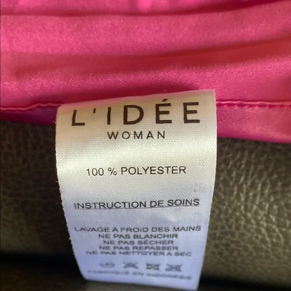 NWT L'idee Elegant Hot Pink Pleated Wide Leg Pant + Halter Top Set
